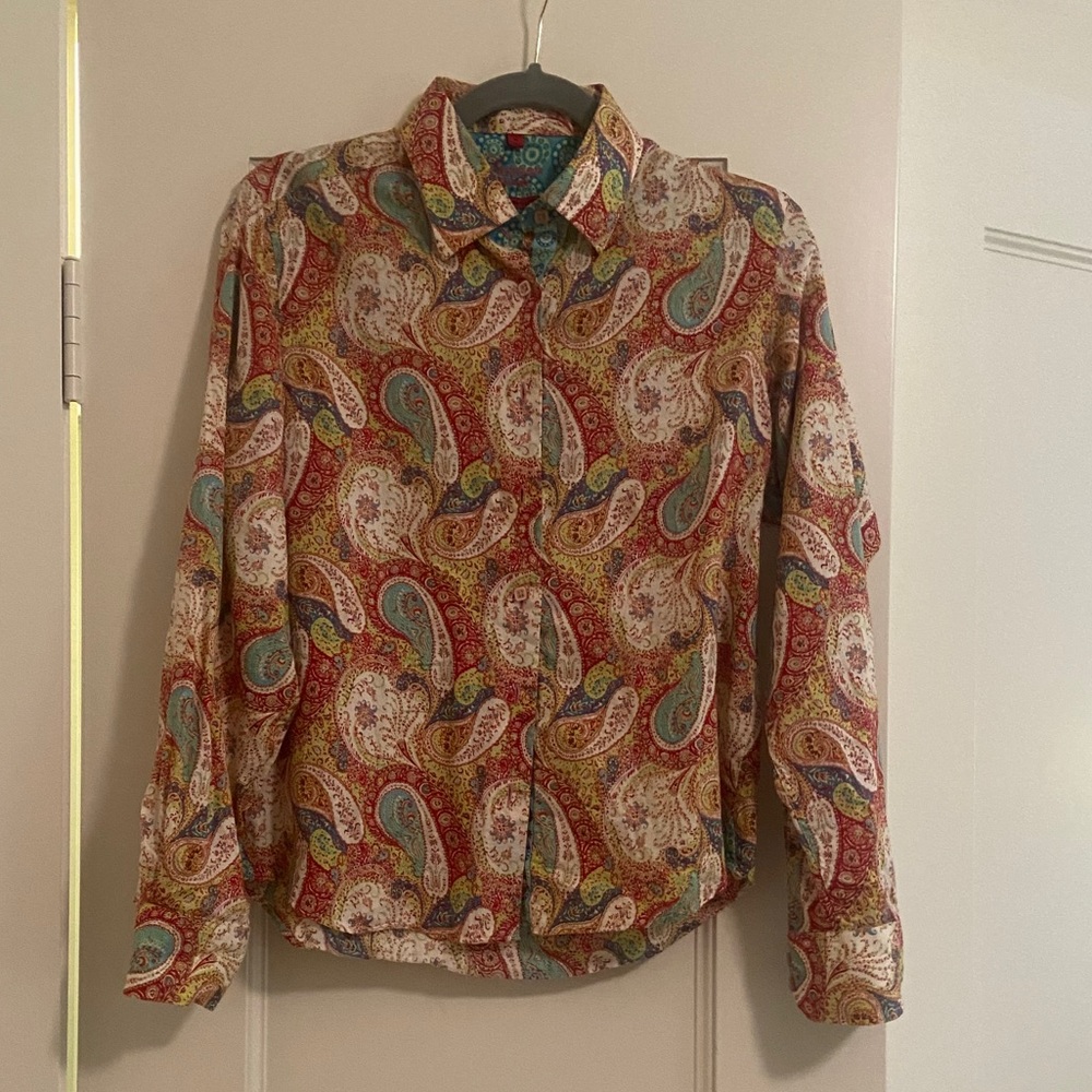 Luchiano Viscanti Paisley Button down top